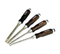 Narex 8636000 Lot de burins à mortaiser 4/6/10/12 mm