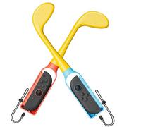 Nargos Culb de golf pour Nintendo Switch 2/Switch 1/OLED Joy-Con, accessoires de jeux de sport pour Mario Golf-Super Rush - Lot de 2 (jaune)