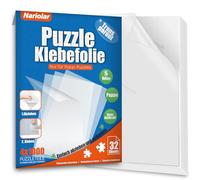 Nariolar Ultra-Adhérent Transparent Colle Puzzle pour 4x1000 Pièces de Puzzle,32 Feuilles de Conservation Facile en Quelques Minutes