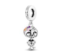 NARMO 925 charme en argent sterling Pandora bracelet Halloween funny Dance Skull Charms