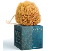 NAROA Éponges de mer naturelles exfoliantes en loofah pour le bain et la douche | Éponge exfoliante pour le corps | Cadeau écologique et durable pour adultes (Moyenne)
