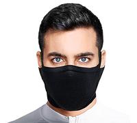 Naroo X5s Braga 2 en 1 sans cou réversible, absorbe la sueur, protection contre les UV et les insectes avec support d'oreille, anti-buée pour le cyclisme, la randonnée (Noir)