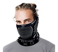 Naroo X9 Réchauffeur de cou thermique avec trous respirants 2 en 1 réversible coupe-vent, absorbant la sueur, protection UV pour le ski, Snowboard, Noir/gris, Taille Unique