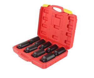 Naroote 1/2" Drive 9Pcs Écrou de Moyeu D'essieu Jeu de Douilles Hexagonales Qualité D'impact pour une Utilisation Intensive Outil D'entraînement de 1/2 Pouces pour Professionnel/commercial Matériau