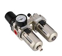 Naroote 1 Régulateur de Pression d'air comprimé en Alliage d'aluminium, Filtre à Eau de Piège avec Port de 3/8 Pouces, Régulateur de Système Pneumatique pour Outils Pneumatiques, Idéal pour les