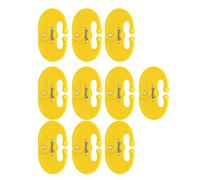 Naroote 10 Pièces ABS Durable Nez de Vache épine Veau sevré Prévention de Succion pour L'alimentation du Bétail Jaune 15x11 Cm
