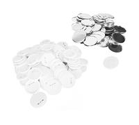 Naroote 100 Ensembles de Pièces de Badges de Boutons Vierges, pour Machine à Fabriquer des Boutons, Bricolage de Forme Ronde, Fournitures de Fabrication Antirouille (Humilité)