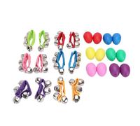 Naroote 12 Cloches de Poignet et 12 Shakers à œufs, Instruments de Musique pour Enfants, Jouets à Percussion de 6 Couleurs Vives avec Sangles Réglables, Idéaux pour l'éducation Précoce et Les