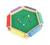 Naroote 2-6 Joueurs Fermez Boîte Jeu Dés, 6 Faces 10 Chiffres Jeu Mathématiques Traditionnel en Bois pour Pub Bar Table Mathématiques pour Enfants et Adultes Salle Classe Familiale