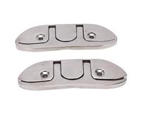 Naroote 2 Pièces Taquet Pliant de Bateau en Acier Inoxydable 316, Taquet de Quai Rabattable de qualité Marine avec Surface Hautement Polie, pour Quais de Kayaks, Ponts, Bateaux, Yachts,