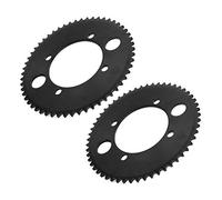 Naroote 25H 55T Roue Arrière Pignon, Compatible avec Mini Motos et VTT | Engrenage de chaîne en acier inoxydable à 55 dents pour entraînement de moto, noir