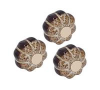 Naroote 3 Pcs Vintage Ceramic Pumpkin Cabinet Pulls Comfortable Grip Door