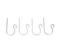 Naroote 4 Pièces Cintres de Cheminée en Métal, Crochets de Support de Bas Multifonctionnels Antidérapants avec Une Forme Artisanale élégante, pour la Décoration du Festival de Vacances (Silver)