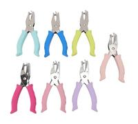 Naroote 7 Pièces de Petites Perforatrices, Perforatrice Simple en Acier Inoxydable avec Poignée Ergonomique en Caoutchouc, Outil Idéal pour Décorer des Cartes de Vœux, étiquettes