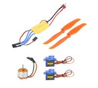 Naroote A2212 2200KV Puissant Moteur sans Balais pour Avion RC, 30A ESC SG90 9G Servo 6035, adapté aux Avions 400-450, Matériau ABS (Moteur 2212 KV2200 + hélice 6035 + mécanisme de)