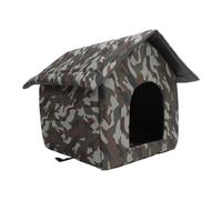 Naroote Abri pour Chat Errante Imperméable Amovible Maison Confortable (L)