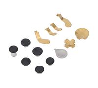 Naroote Accessoires de Manettes de Contrôleur, 13 Pièces, Poignée Texturée élégante pour Série 2, Ensemble de Personnalisation Durable (Gold)