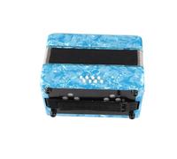 Naroote Accordéon à Main avec une Excellente qualité Sonore pour les Débutants, 22 Touches et 8 Basses pour la Performance, Conception en Celluloïd (bleu ciel)