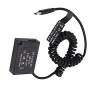 Naroote Adaptateur d'alimentation de Batterie Factice de Décodage Complet de Type C pour Appareil Photo RP 760D 750D 800D, Coupleur CC en Alliage Plastique pour Une Plus Longue Durée de Vie de la