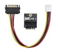 Naroote Adaptateur M.2 NGFF Key A A + E E, Alimentation PCIe 1X Haute fiabilité pour, 4 Broches 5V 12V, Matériau PCB Durable