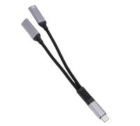 Naroote Adaptateur USB C pour Casque et Chargeur, Répartiteur USB C Mâle vers Double Femelle, HiFi avec Sortie DAC 32 Bits 384 KHz et Charge Rapide PD 60 W, Idéal pour Les Téléphones et Tablettes