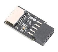 Naroote Adaptateur USB2.0 vers Type E en Métal et Plastique Durable, pour Carte D'extension de Carte Mère pour Système Prenant en Charge USB2.0, Noir