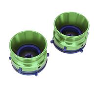 Naroote Adaptateurs de Douille Nab en Alliage d'aluminium, Installation Facile, Ouvreur de 10 Pouces, 1 Paire en Vrac pour Magnétophone Bobine à Bobine (Green)