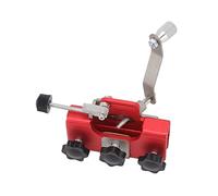 Naroote Affûteur de Tronçonneuse, Manivelle Portable Efficace, Gabarit D'affûtage de Chaîne pour Scies électriques, Matériau Léger en Alliage D'aluminium (Rouge)