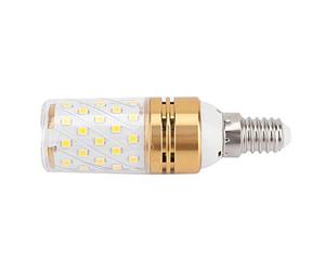 Naroote Ampoule LED épis de Maïs E14 12W, Lumière Blanche Chaude et Brillante, Bougie Cylindrique pour la Décoration de la Maison, Alliage D'aluminium et PC 9.5x3cm (Blanc chaud 12 watts)