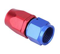 Naroote AN10 Raccord Pivotant d'extrémité de Tuyau de Carburant Haute Résistance pour Adaptateur de Refroidisseur D'huile de Couleur Bleu et Rouge anodisé, Tête Amovible, sans Fuite, adapté au Tube