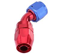 Naroote AN10 Raccord Pivotant d'extrémité de Tuyau de Carburant Haute Résistance pour Adaptateur de Refroidisseur D'huile de Couleur Bleu et Rouge anodisé, Tête Amovible, sans Fuite, adapté au Tube