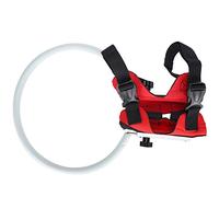 Naroote Anneau Anti-Collision pour Animaux de Compagnie avec Ceinture d'attache de Type Douille, Métal + Mousse, Diamètre de l'anneau Rouge 9,1 Pouces, adapté aux Chiens de 4 à 10 Kg, Utilisation (S)