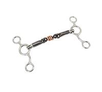 Naroote Anneau de Bâillon de Cheval Durable en Acier Inoxydable, pour Un Contrôle Facile, Embout de 145mm pour L'entraînement du Cheval