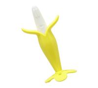 Naroote Anneau de Dentition à Croquer en Forme de Banane, Apaise L'inconfort, Soulage les Gencives pour Bébés, Anneau de Dentition en Silicone pour la des Bébés (vert blanc)