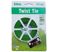 Naroote Attache Torsadée Verte pour Support de Plante Réglable 100 G Adaptée aux Jardiniers et aux Projets de Bricolage (50m/164ft)