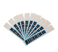 Naroote Autocollant pour Violon Noir Bleu, Guide D'apprentissage adapté aux Débutants pour Violons 4/4 3/1/8, Paquet de 10 (BC03 1/8 bord bleu)
