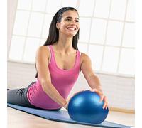 Naroote Balle de Yoga en PVC, Mini Ballon de Fitness 25 Cm, Exercice d'équilibre Antidérapant Antidéflagrant pour Les Entraînements de Gym à Domicile, au Bureau, Renforce Le Noyau, Améliore la (Blue)