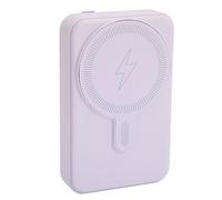 Naroote Banque d'alimentation Magnétique, capacité de 10000mAh, Chargeur Portable sans Fil Pliable 15W PD, Charge Rapide pour 14 13 12 Mini (violet clair)