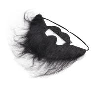 Naroote Barbe Noire à Longues Moustaches Amusantes pour les Fêtes de Cosplay, Fausses Barbes Faciles à Porter pour Halloween, Noël - de Costume en Flanelle pour Homme