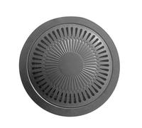 Naroote Barbecue Coréen en Fer, Poêle Ronde Facile à Nettoyer, pour la Cuisine Intérieure à la Maison, Grande Assiette de 30cm, Plaque Intérieure de 25cm