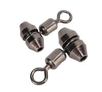 Naroote Baril en Alliage de Laiton, Triple Pivot pour Connecteurs de Pêche, Eau Douce et Salée, 10 Pièces (M)