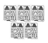 Naroote Base de Présentoir de Figurines, Support de Figurine d'action Durable à Assemblage Facile en Plastique ABS, Paquet de 5 pour Les Modèles SD BB RG HG (Black)