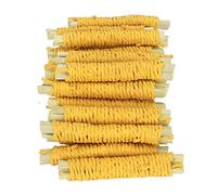 Naroote Bâtonnets Molaires en Bambou Doux pour Animaux de Compagnie, pour Lapin Hamster, Parfum Naturel, Meulage des Dents, Soulagement de L'ennui, 20 Pièces (Yellow)