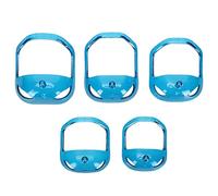 Naroote Beard Shaper Modèle de Style de Moustache Bleue Transparente pour Hommes Outil de Coiffure de Barbe, 5 Pièces de Barbiche pour Toutes les Structures du Visage, en Matériau ABS