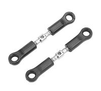 Naroote Biellette de Direction RC Réglable Haute Résistance pour SCY 16101/16102/16103/16201PRO, Noir Argent 2 Pièces 1/16 Maillons de Cambrure, Contrôle Facile pour Tige de Direction de Voiture RC