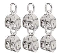 Naroote Bloc à Double Poulie M15, Poulle de Câble Bloc de Corde de Levage à Double Roue 10pc