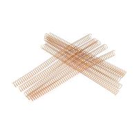 Naroote Bobines de Reliure en Spirale 16 Mm Durables au Pas de 4:1 pour Reliure de Documents Professionnelle - Lot de 100 - Idéal pour les Projets de Bureau et D'école (GOLD)