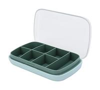 Naroote Boîte à Comprimés Portable pour Voyage, Récipient à Médicaments scellé avec 7 Grilles pour un Stockage organisé, ABS Vert Durable, Compact 2,8 X 4,5 X 0,8 Pouces