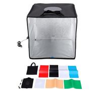 Naroote Boîte à Lumière de Photographie 12x12 Pouces, Boîte à Lumière de Studio Photo avec Tissu Oxford et 120 LED à intensité Variable, 6 Fonds CRI 97 pour Bijoux, Jouets, Gadgets,