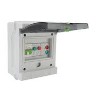Naroote Boîte de Distribution Extérieure, Matériau ABS PCV Pa66 étanche à L'eau et à la Poussière IP65, avec Disjoncteur 400 V 32 A, pour Indication de Signal de Ligne électrique de